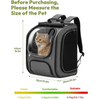 HKM-7443005 Portable Fashion Pet Backpack for Cats - Solid Color in Khaki, Gray, and Green, 46x26x32cm, Polyester Material