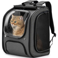 HKM-7443005 Portable Fashion Pet Backpack for Cats - Solid Color in Khaki, Gray, and Green, 46x26x32cm, Polyester Material