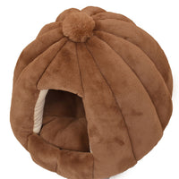 HKM-7443389 Cozy Plush Cat and Dog House with Washable Pumpkin Bag Design