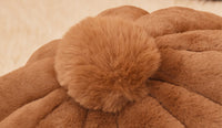 HKM-7443389 Cozy Plush Cat and Dog House with Washable Pumpkin Bag Design