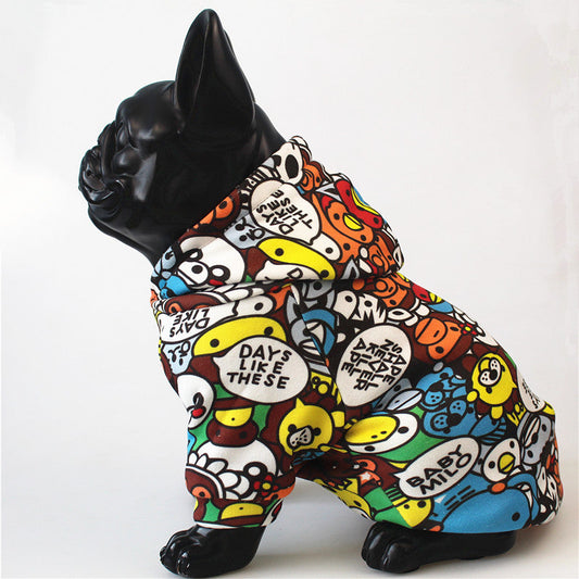 HKM-7444413 Cozy Thickened Cotton Pet Sweater for Autumn and Winter Wear