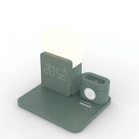 HKM-744467 3 in 1 Multi-function Qi Wireless Charging Stand for Home Use - Dark Green, Light Green, Black Options
