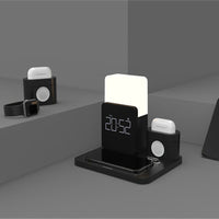 HKM-744467 3 in 1 Multi-function Qi Wireless Charging Stand for Home Use - Dark Green, Light Green, Black Options
