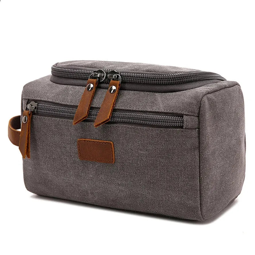 HKM-744467 Retro Leisure Travel Wash Bag for Men and Women - Cosmetic & Storage Organizer in Multiple Colours
