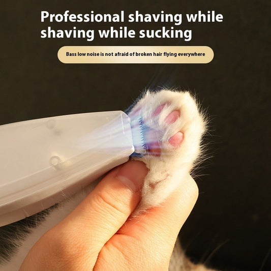 HKM-7444925 Pet Hair Removal Shaver With Vacuum Suction System - Green, White, Blue, ABS & Stainless Steel