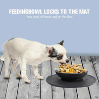 HKM-7445309 Non-Skid Silicone Suction Pet Feeding Bowl with Mat for Dogs