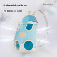 HKM-7445565 Cat Outing Portable Backpack for Pet Travel - Available in Lemon Yellow and Sea Salt Blue