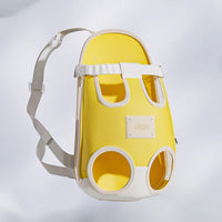 HKM-7445565 Cat Outing Portable Backpack for Pet Travel - Available in Lemon Yellow and Sea Salt Blue
