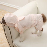 HKM-7445693 Waterproof and Dustproof Four-Legged Casual Clothes in Blue, Apricot, and Pink Dots