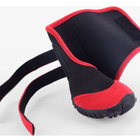 HKM-7445949 Waterproof Pet Shoe Covers with Beef Sole - Non-Slip Design in Red/Black or Blue/Black