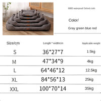 HKM-7446589 Luxury Waterproof Dog Sofa Bed – Scratch and Wear Resistant Pet Cushion, Soft High Rebound Nest for Dogs and Cats