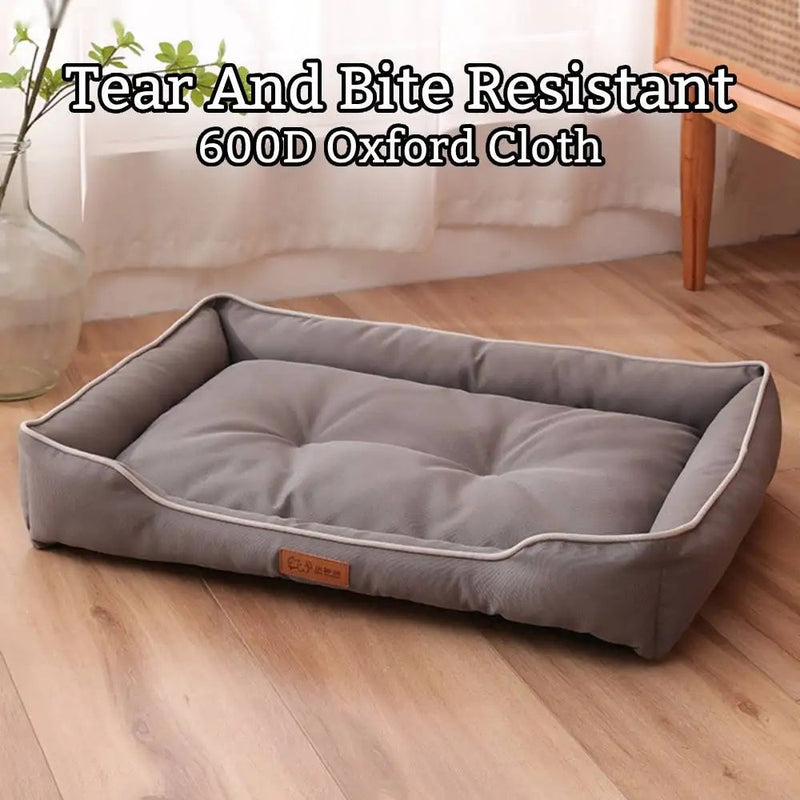 HKM-7446589 Luxury Waterproof Dog Sofa Bed – Scratch and Wear Resistant Pet Cushion, Soft High Rebound Nest for Dogs and Cats