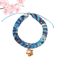 HKM-7447101 Japanese Cartoon Style Pet Collar with Bell - Various Floral and Print Designs