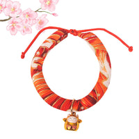 HKM-7447101 Japanese Cartoon Style Pet Collar with Bell - Various Floral and Print Designs