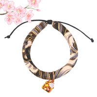 HKM-7447101 Japanese Cartoon Style Pet Collar with Bell - Various Floral and Print Designs