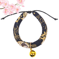 HKM-7447101 Japanese Cartoon Style Pet Collar with Bell - Various Floral and Print Designs
