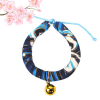 HKM-7447101 Japanese Cartoon Style Pet Collar with Bell - Various Floral and Print Designs