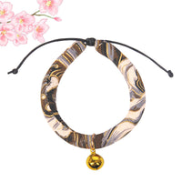 HKM-7447101 Japanese Cartoon Style Pet Collar with Bell - Various Floral and Print Designs