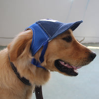 HKM-7447485 G-Shaped Embroidered Corduroy Dog Baseball Cap - Adjustable Sun Protection for Pets