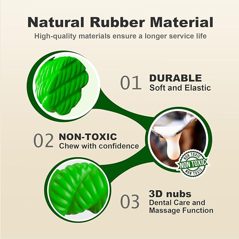 HKM-7447741 Durable Natural Rubber Horseshoe Chew Toy for Aggressive Medium and Large Dogs