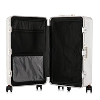 HKM-744787 4-Piece Large Travel Suitcase Set with Leather Wheels and TSA Locks