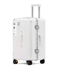 HKM-744787 4-Piece Large Travel Suitcase Set with Leather Wheels and TSA Locks