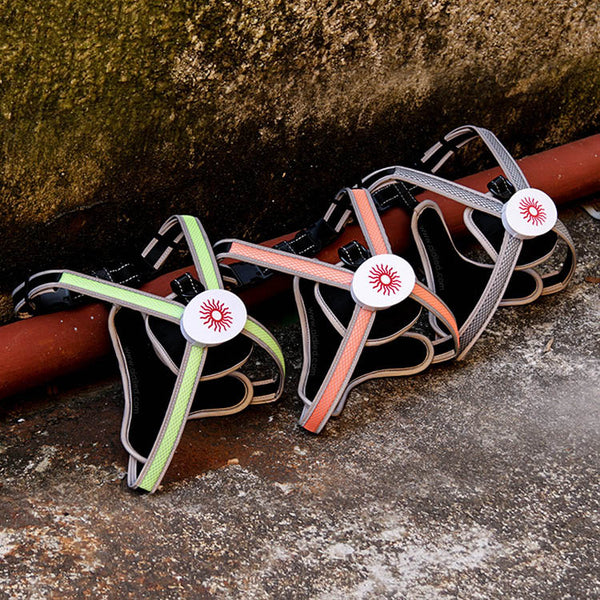 HKM-7448381 Retractable LED Dog Chest Strap with Scalable Design and Adjustable RGB Lights