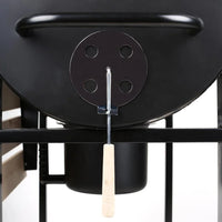 HKM-744915 Trolley Outdoor Charcoal Smoker Barrel BBQ Grill, Steel Construction, 95.5x63x105cm