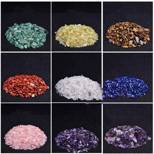 HKM-745235 Natural Crystal Decorative Gravel for Aquariums - Various Colors and Sizes, 100g Packs