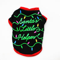 HKM-7453245 Festive Cotton Dog Christmas Costume T-Shirt Vest in Various Sizes