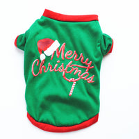 HKM-7453245 Festive Cotton Dog Christmas Costume T-Shirt Vest in Various Sizes