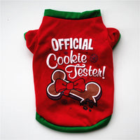 HKM-7453245 Festive Cotton Dog Christmas Costume T-Shirt Vest in Various Sizes