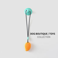 HKM-7453501 Multipurpose Mango Molar Rod for Dogs - Sucker Drawstring Pet Toy in Green, Gray, Red, and Yellow