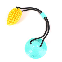 HKM-7453501 Multipurpose Mango Molar Rod for Dogs - Sucker Drawstring Pet Toy in Green, Gray, Red, and Yellow