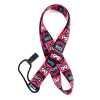 HKM-7454141 Compact Four-String Ukulele Hanging Strap - Durable Polyester Design, 25MM x 1.35M