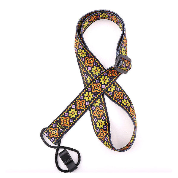 HKM-7454141 Compact Four-String Ukulele Hanging Strap - Durable Polyester Design, 25MM x 1.35M