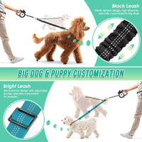 HKM-7454653 Retractable Dog Rope Leash for Two Dogs - Durable Nylon, Multiple Colors
