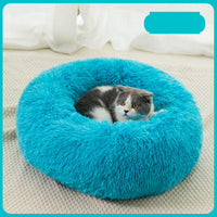HKM-7454909 Plush Winter Dog Bed in Various Sizes and Soft Colors