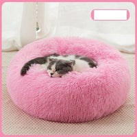 HKM-7454909 Plush Winter Dog Bed in Various Sizes and Soft Colors
