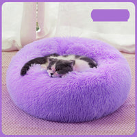 HKM-7454909 Plush Winter Dog Bed in Various Sizes and Soft Colors