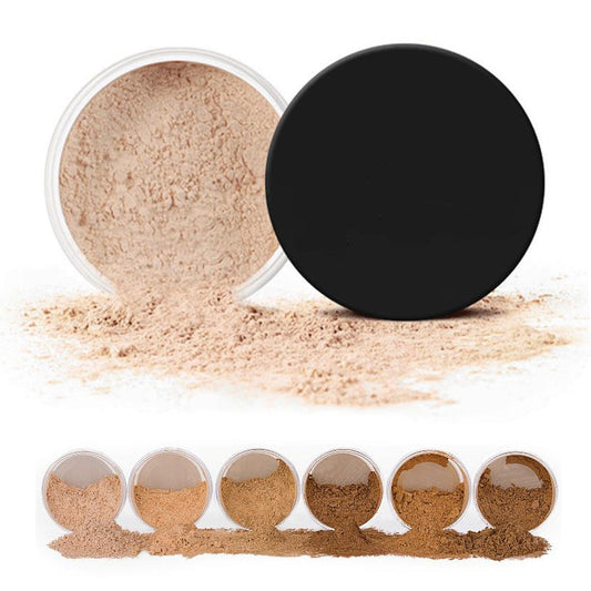 HKM-745619 Mineral Loose Powder Makeup with Puff for Oil Control and Natural Finish