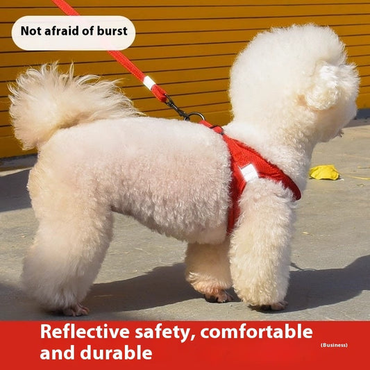 HKM-7456317 Dog Rope Leash Vest Style for Cats - Available in Multiple Colors and Sizes
