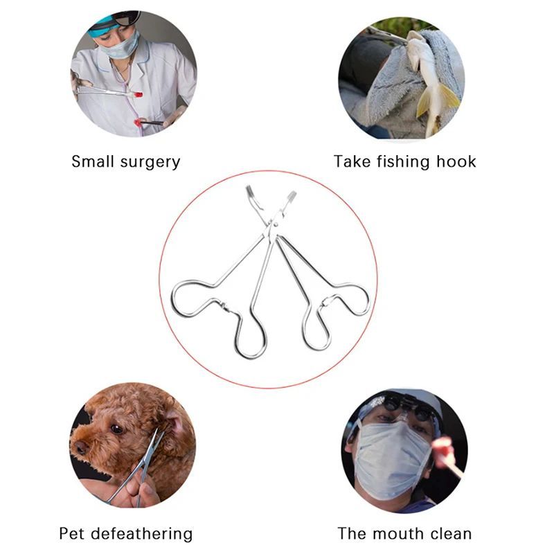 HKM-7456445 Stainless Steel Ear Hair Tweezers for Pet Hair Removal and Ear Cleaning