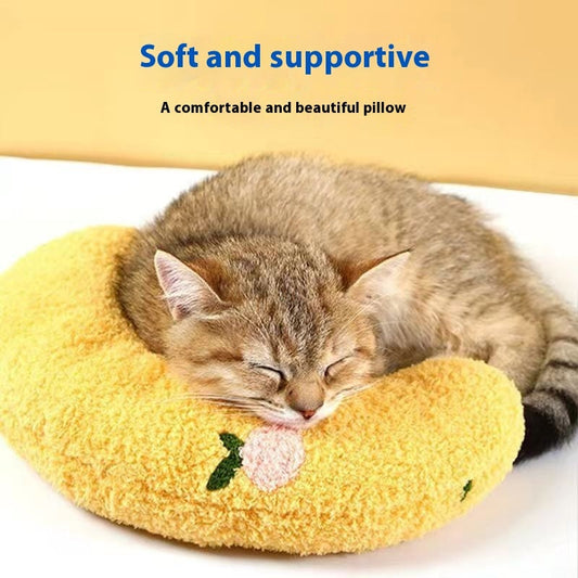 HKM-7456701 Pet Sleeping Mat with Neck Support - U-Shaped Pillow in Multiple Colors and Sizes