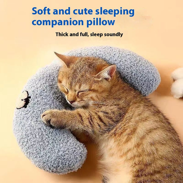 HKM-7456701 Pet Sleeping Mat with Neck Support - U-Shaped Pillow in Multiple Colors and Sizes