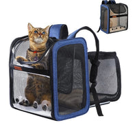 HKM-7457085 Portable Expandable Cat Carrier - Oxford Cloth, Breathable Space Bag for Pets Up to 20kg