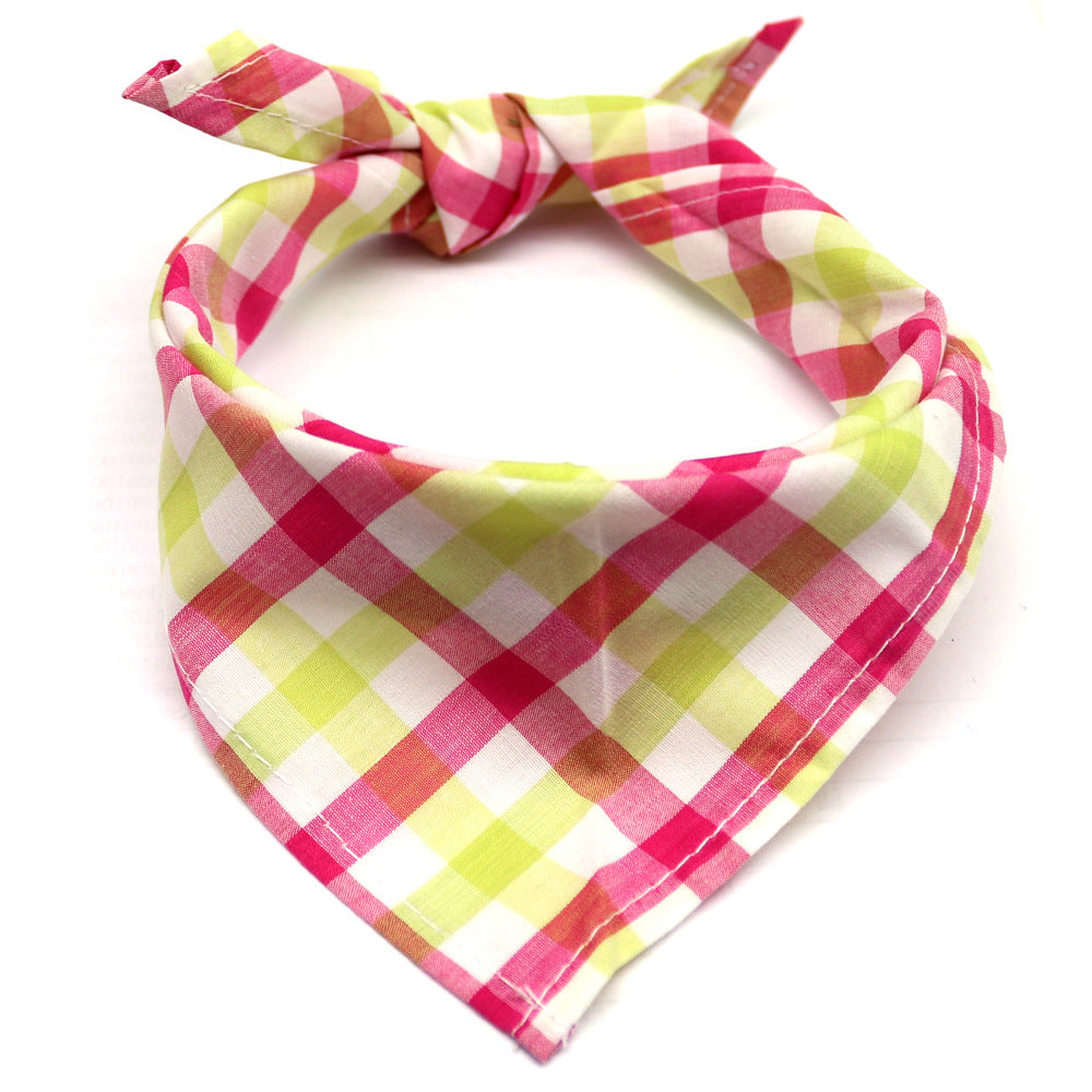 HKM-7457213 Plaid Cotton Pet Towelettes for Dogs and Cats - Various Color Options Available
