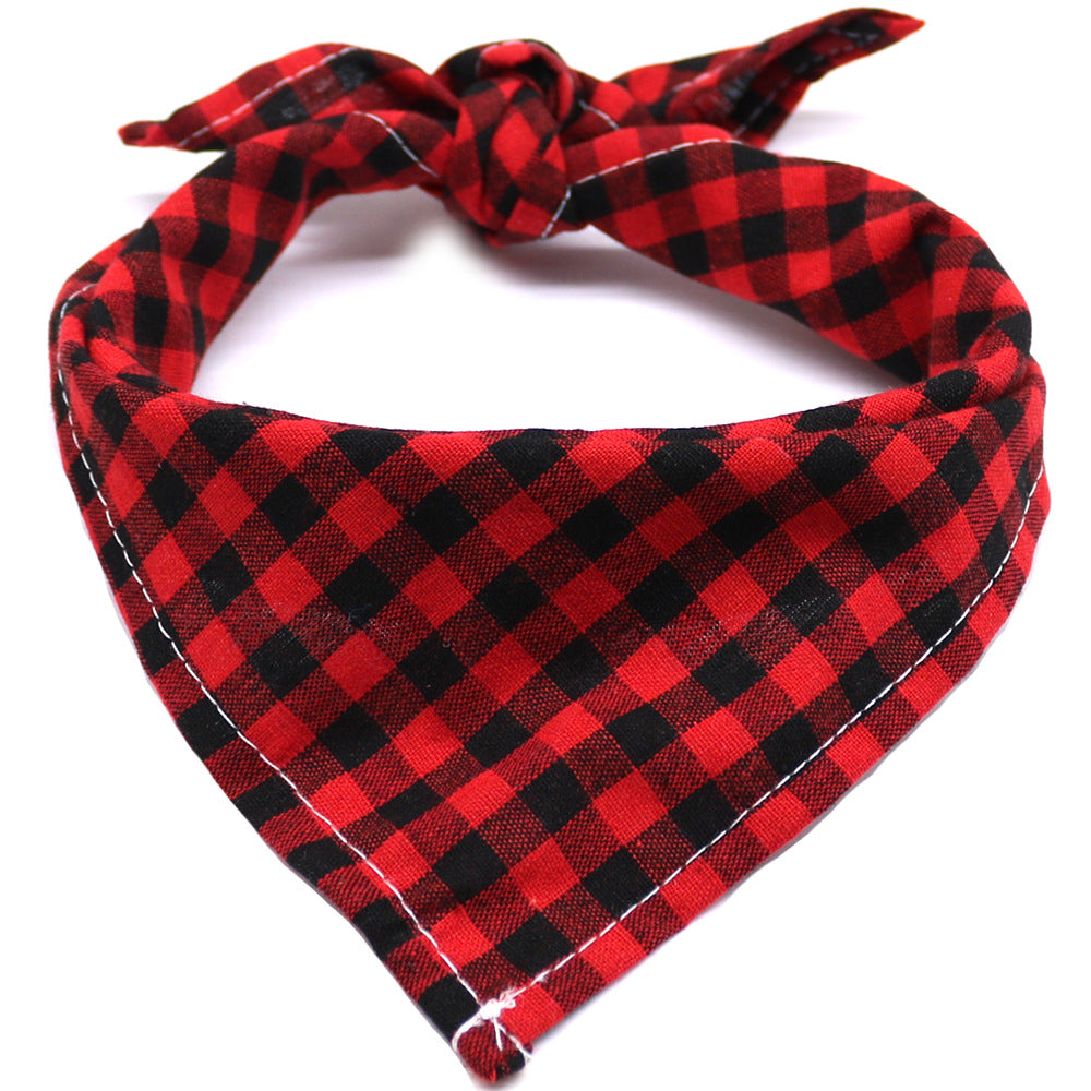 HKM-7457213 Plaid Cotton Pet Towelettes for Dogs and Cats - Various Color Options Available
