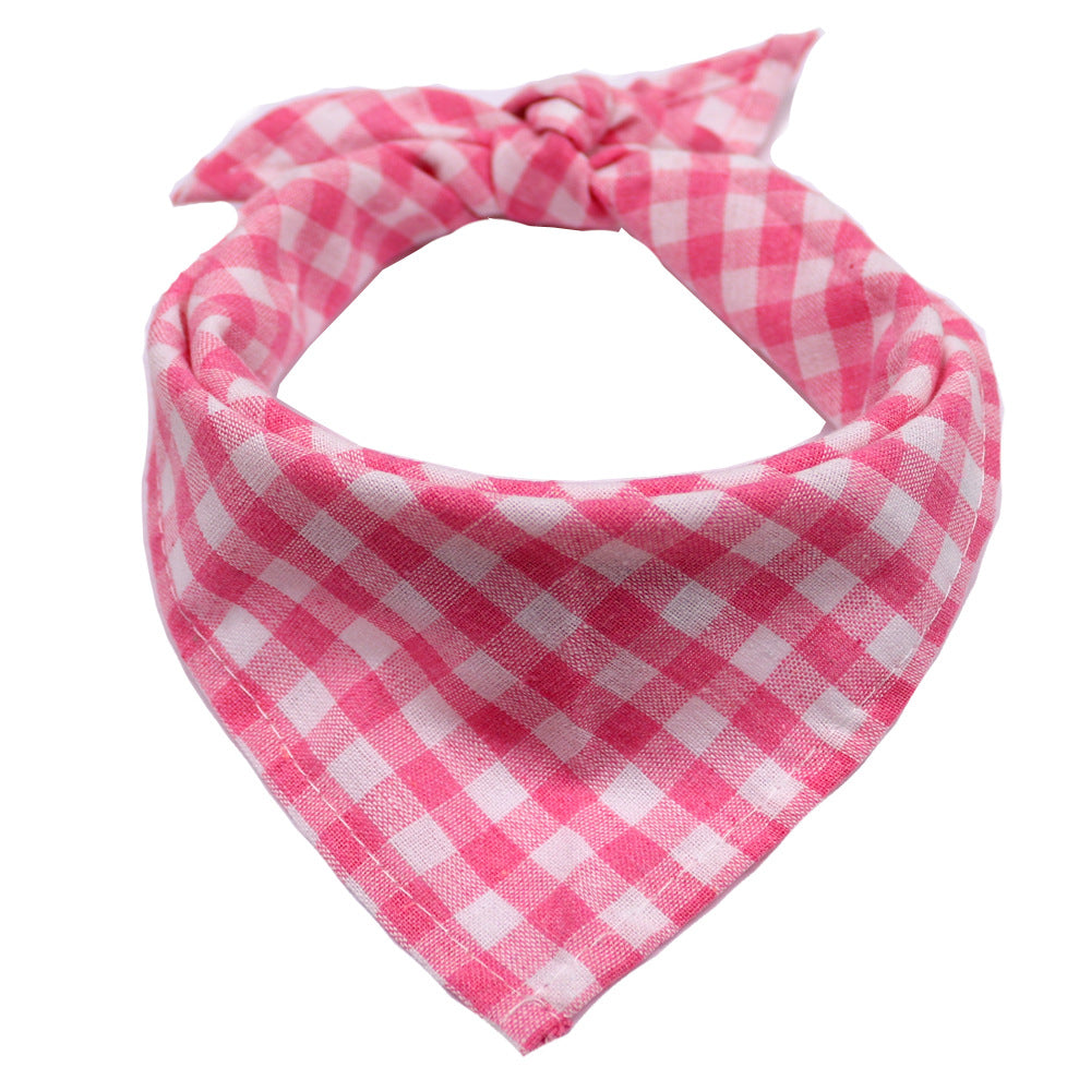 HKM-7457213 Plaid Cotton Pet Towelettes for Dogs and Cats - Various Color Options Available
