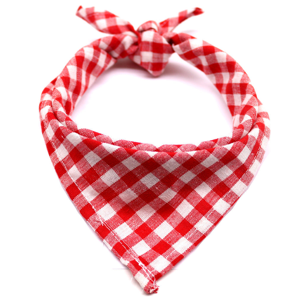 HKM-7457213 Plaid Cotton Pet Towelettes for Dogs and Cats - Various Color Options Available